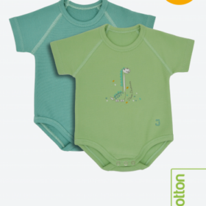 J Bimbi Bi-Pack Body 0-36m Bio Cotone 4stagioni Pino+Brontosauro