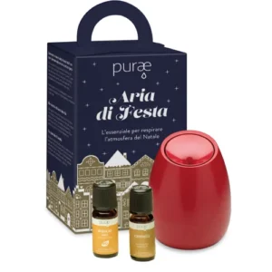 Neavita Kit Aria di Festa Diffusore A Ultrasuoni Bloom Holly + 2 Oli Essenziali